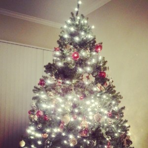 The beginning of our Advent Tree: welcoming the Light of the World into our home